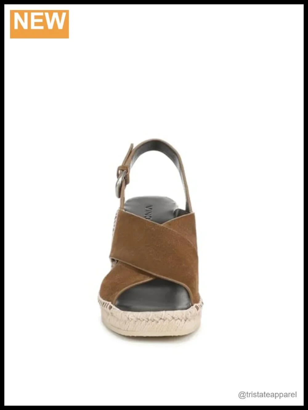 Woven Leather Suede Wedge Sandal